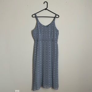 NWT Blue sundress with textured dot details